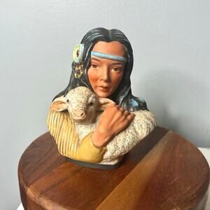 Sandra Kuck Lily of the Mohawks Bust – Limited Edition Native Woman & Lamb
